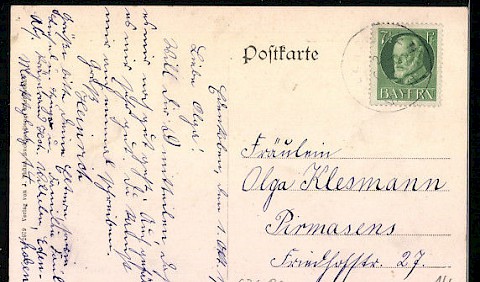 Historische Postkarte von 1917 Präparandenschule