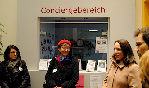 Der Concierge-Bereich im EG des Hauses Noah