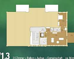 Freie Wohnung W 1.3 ca. 94 m²